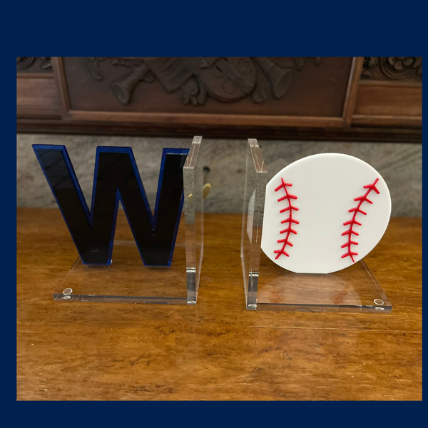 Baseball Lucite Bookends