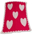 Floating Heart Stroller Blanket